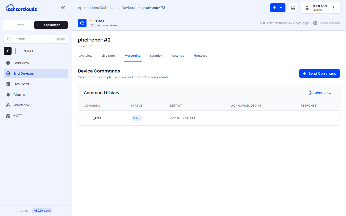 Device Commands List